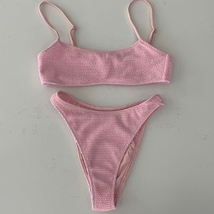L.A. Hearts Light Pink Scrunch Bikini